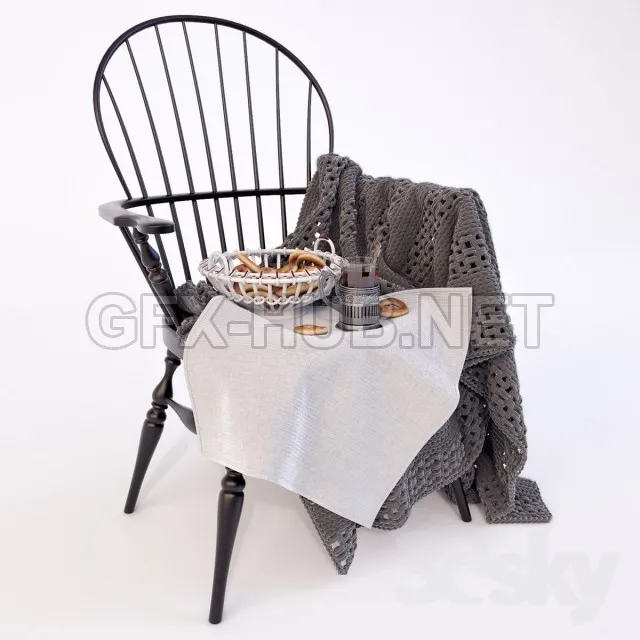 Windson chair with plaid – 228755