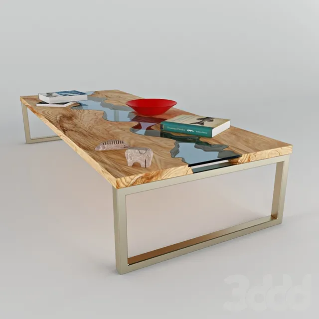 Wood Glass Coffe Table – 228871