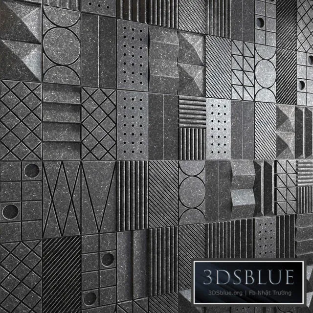 Lithea Maioliche di pietra 3d wall tiles 3DS Max - thumbnail 3