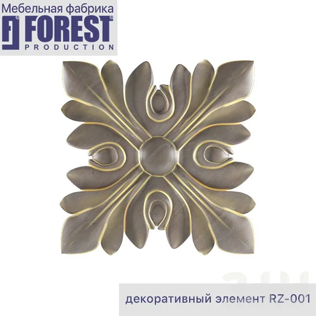 Декоративный резной элемент RZ-001 мебельной фабрики Forest Production – 231013