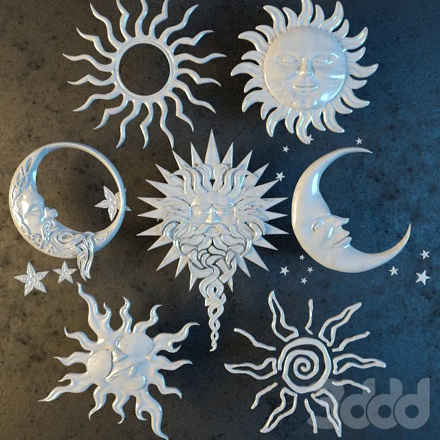 Декоративный сэт солнце и луна – 231021