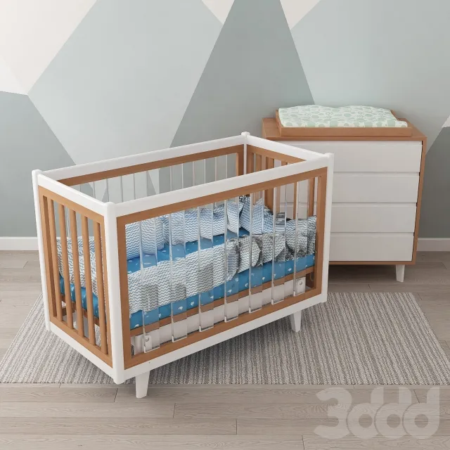 Детская кроваткапеленальный комод – 231109