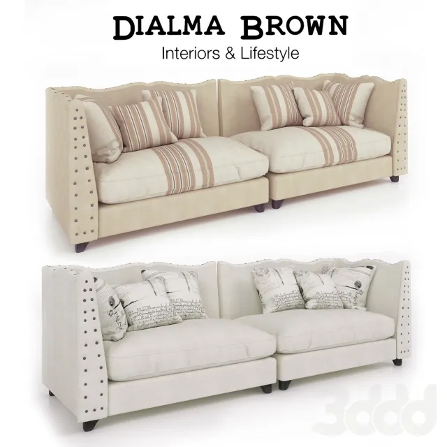 Диван Dialma Brown (в двух цветах) – 231299