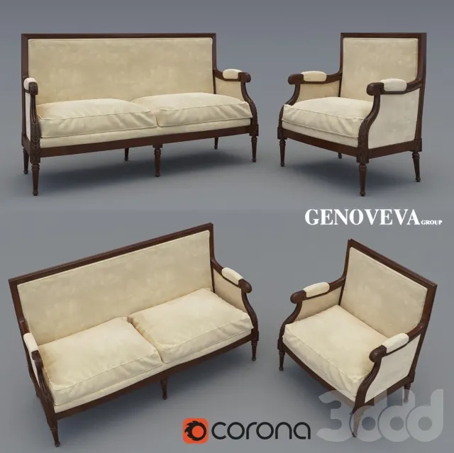 Диван и кресло Genoveva – 231431