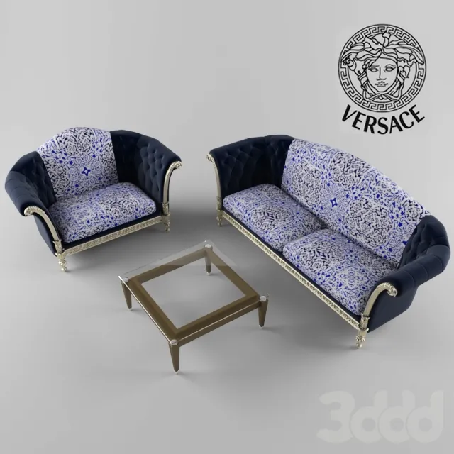 Диван и кресло от фабрики Versace Home модель Zar – 231437