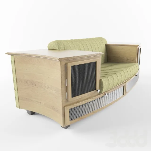 диван с деревянными подлокотниками – 231479