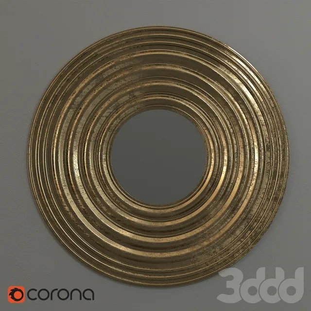 Зеркало круглое ODEON золотое Maisons – 231903