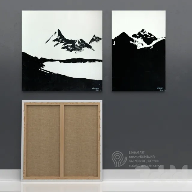 Картина. Серия Mountains by LINGAM ART – 232217