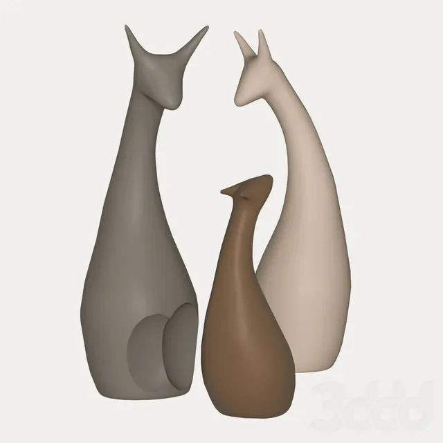 Керамические статуэтки. Семейство кошек. – 232313