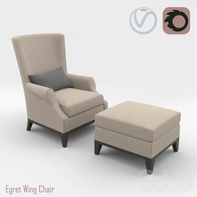 Кресло EGRET WING CHAIR DONGHIA – 233685