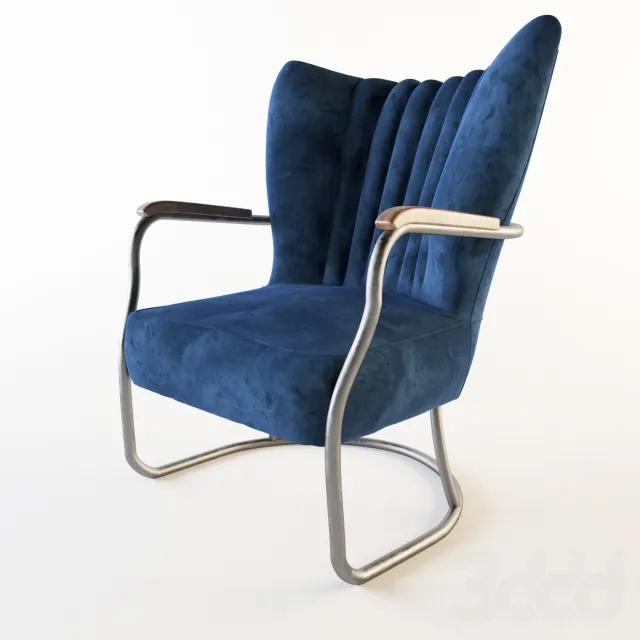 Кресло Kare Kansas Blue Velvet Armchair – 233729