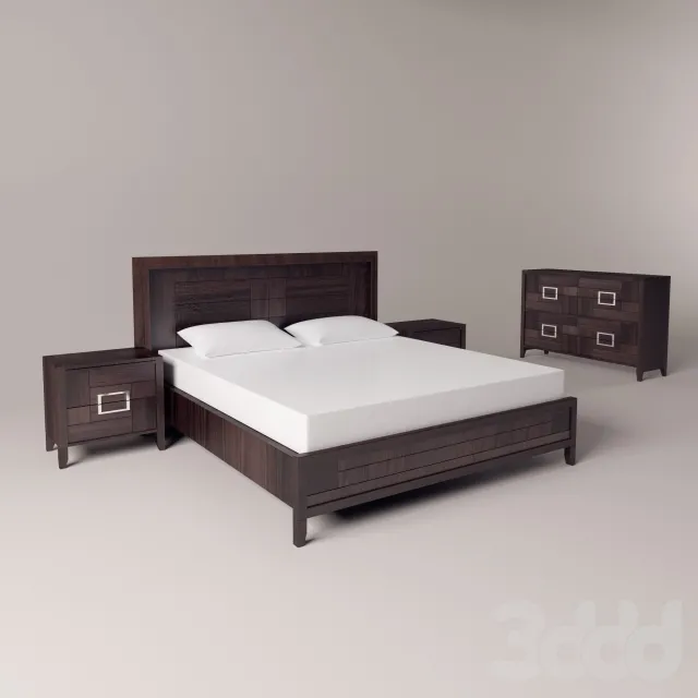 Кровать тумбами и комодом – 234149