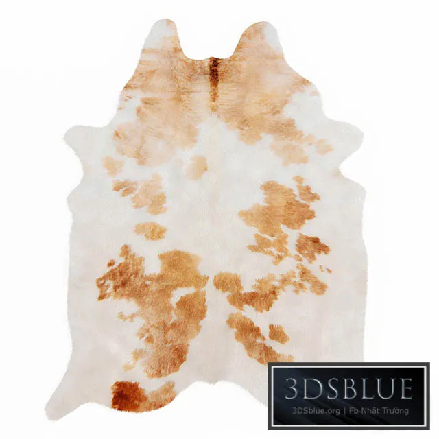 Spotted Brown And White Cowhide Rug 3DS Max - thumbnail 3