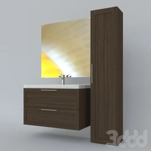 Мебель для ванной ГОДМОРГОН и зеркало – 235357