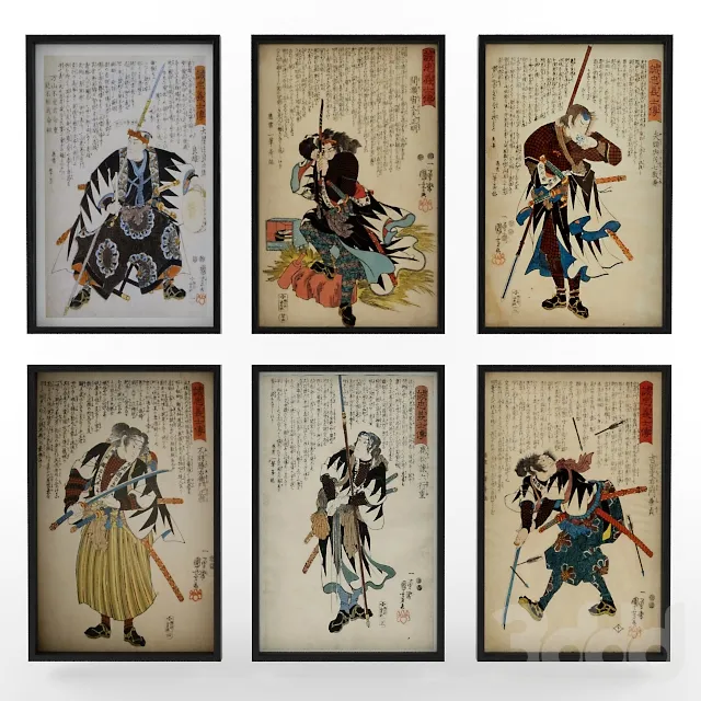 Набор картин- 47 самураев – 235759