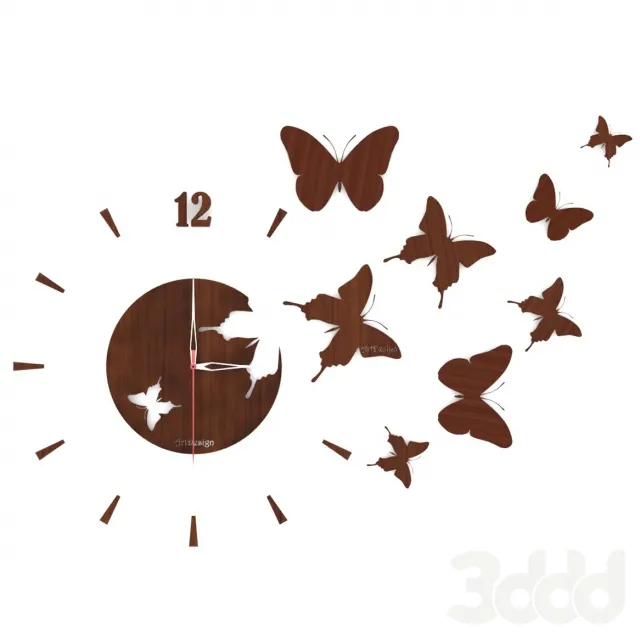 Настенные часы с бабочками – 236037
