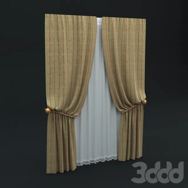 Портьеры с тюлем Curtains with tulle – 237147