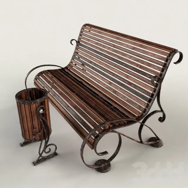 Скамья и урна – 238155