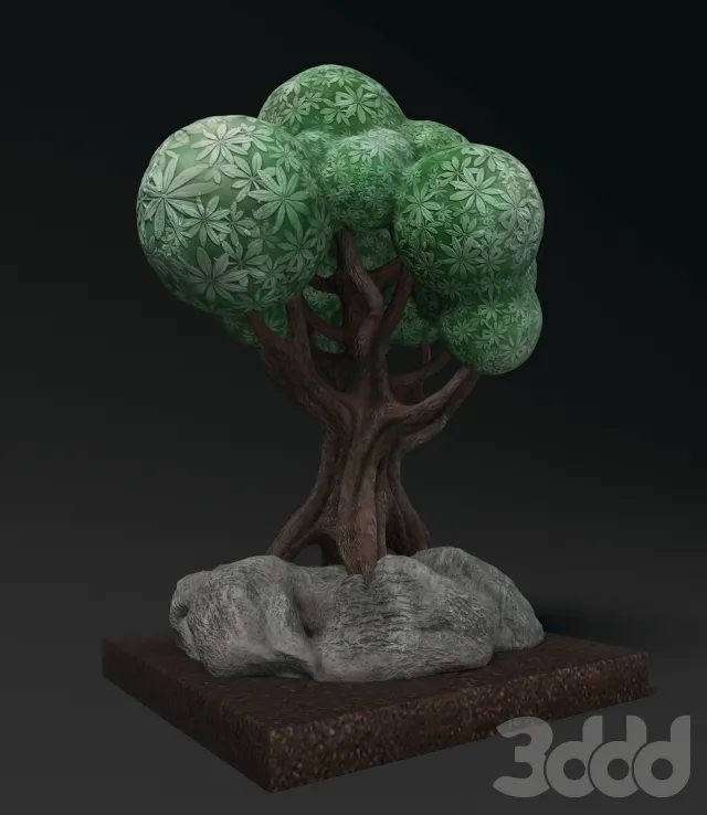 Скульптура мультяшного дерева – 238205