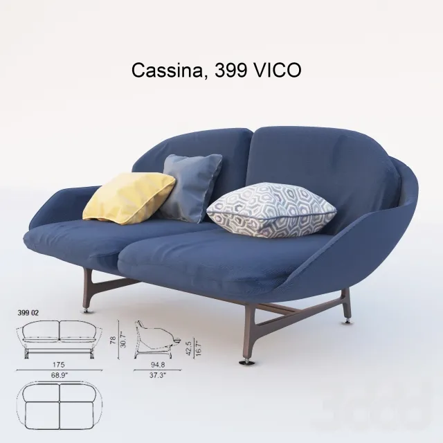Современный диван 399 VICO – 238283