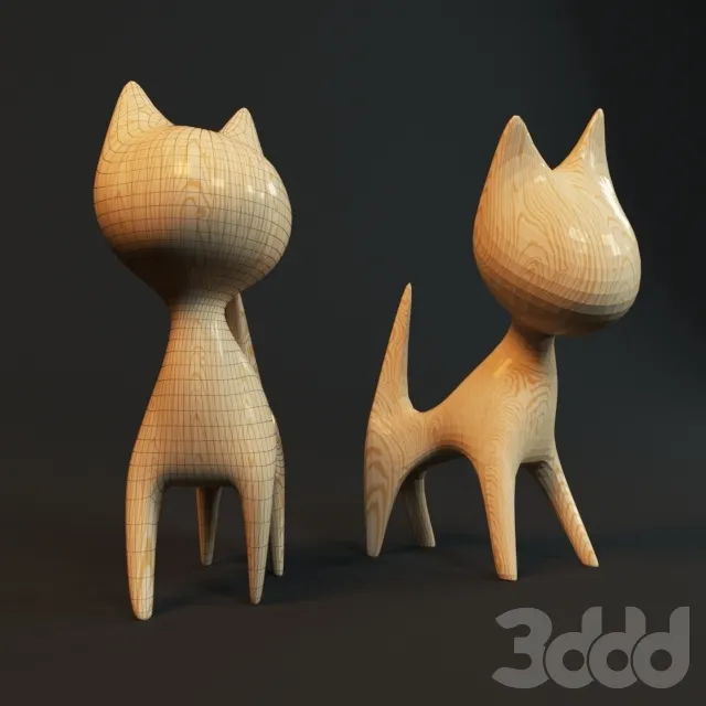Статуэтка Wood a cat – 238405