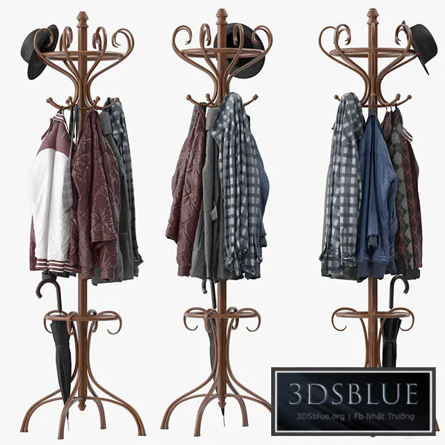 Bentwood Hat & Coat Stand 3DS Max - thumbnail 3