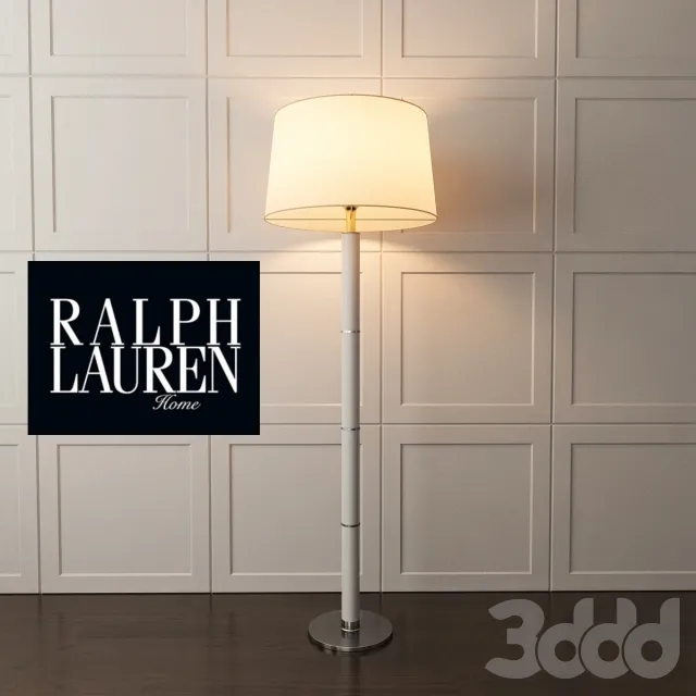 Торшер Ralph Lauren mod UPPER FIFTH FLOOR LAMP – IVORY CROC  POLISHED NICKEL – 239577