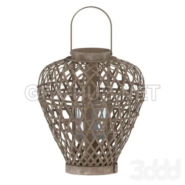 Фонарь_AB Home D42180 Waterfall Coconio Wood Lattice Lantern – 240093