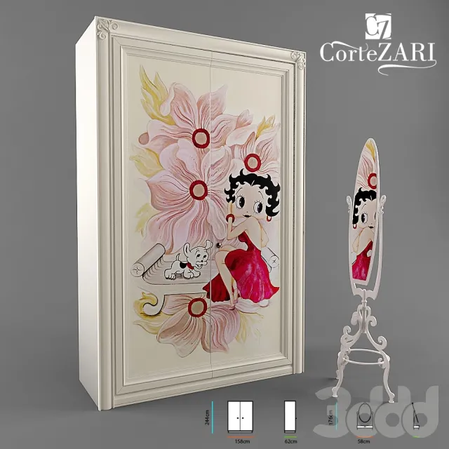 Шкаф с зеркалом CORTE ZARI – 240471