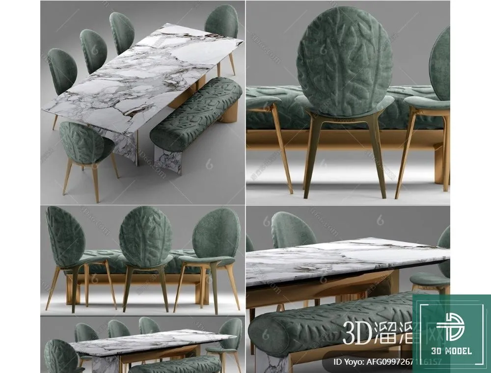 DINING TABLE SETS – 3D MODELS – 294 – PRO