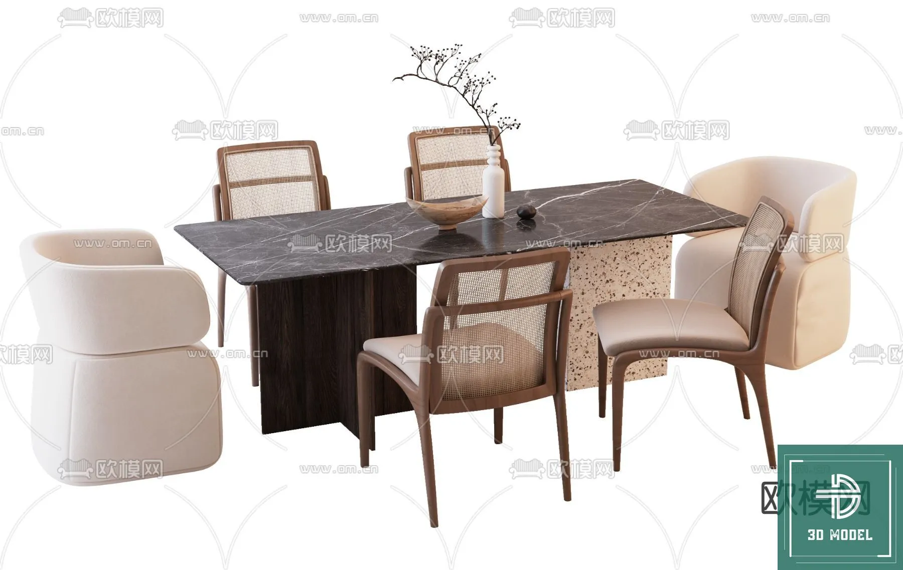 DINING TABLE SETS – 3D MODELS – 278 – PRO