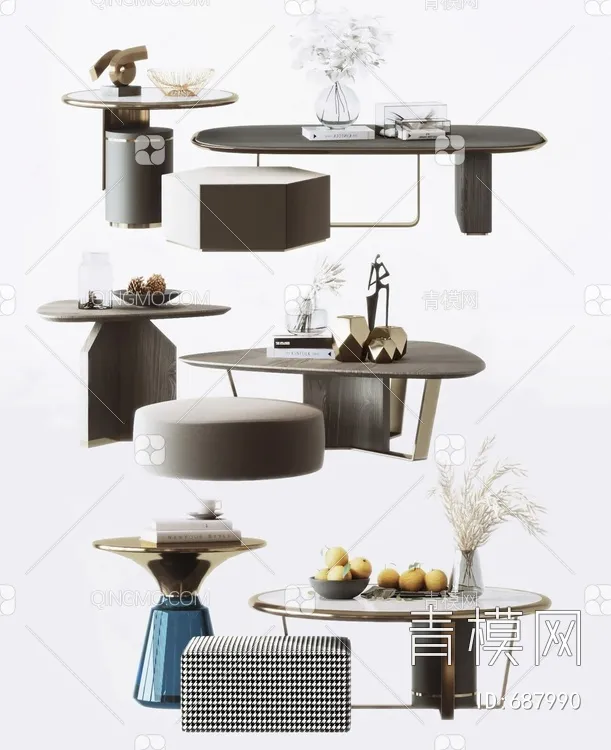 TEA TABLES 3D MODELS – 158 – PRO