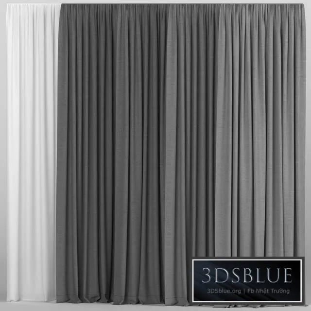 A collection of curtains with tulle. 3DS Max - thumbnail 3