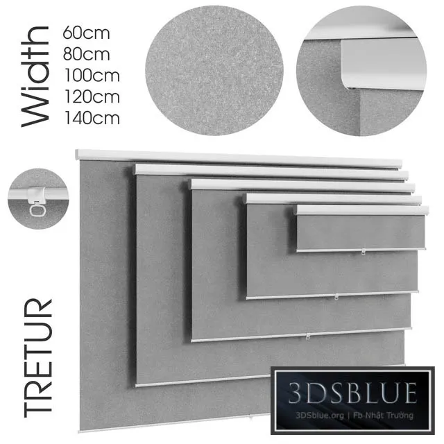 TRETUR. Ikea block-out roller blind 3DS Max - thumbnail 3