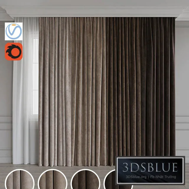 Set of curtains 66 3DS Max - thumbnail 3