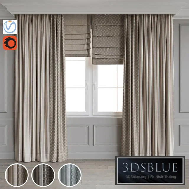 Set of curtains 68 3DS Max - thumbnail 3