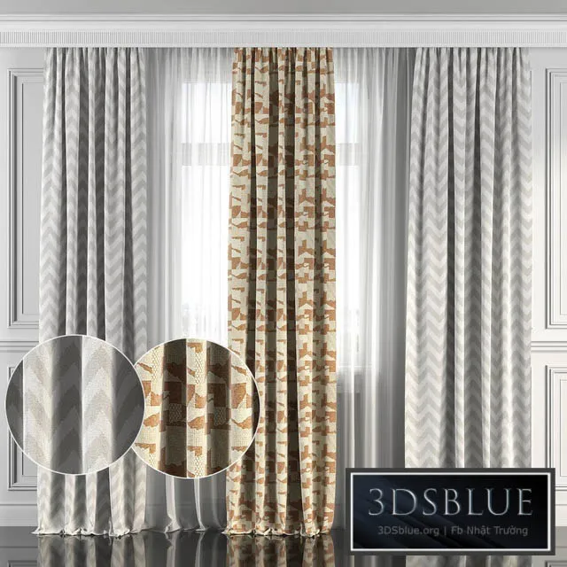 Curtains with window 117 3DS Max - thumbnail 3