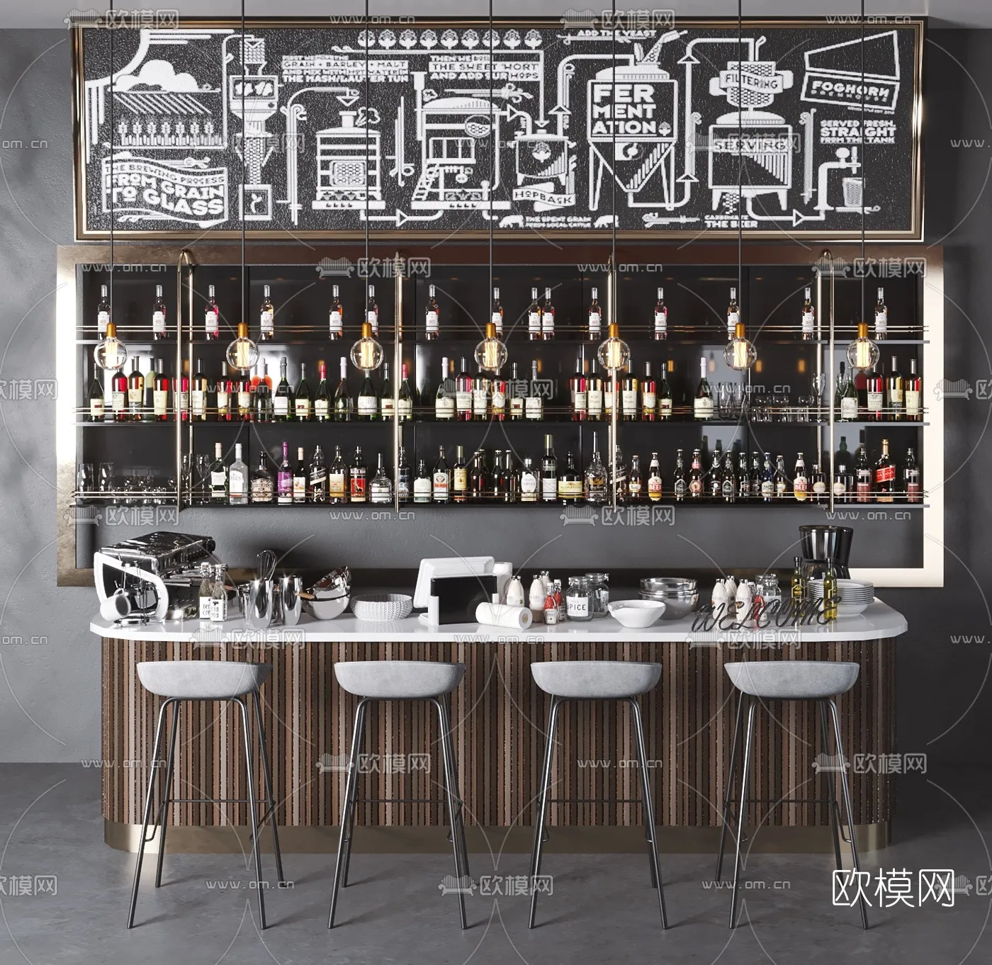 COFFEE SHOP 3D MODELS – 125 – PRO