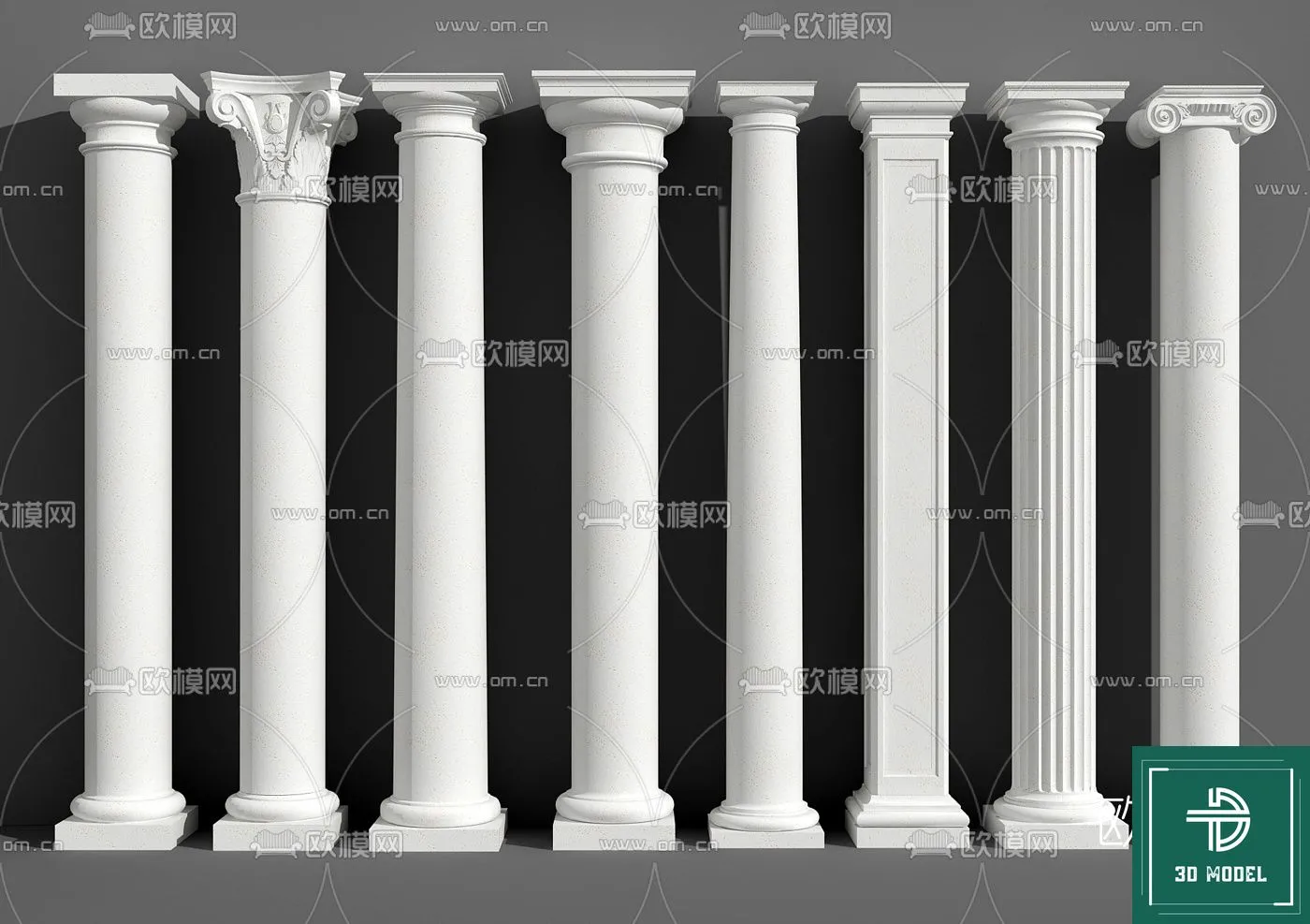 Pillar 3D Models – 3DS Max – 014 – PRO