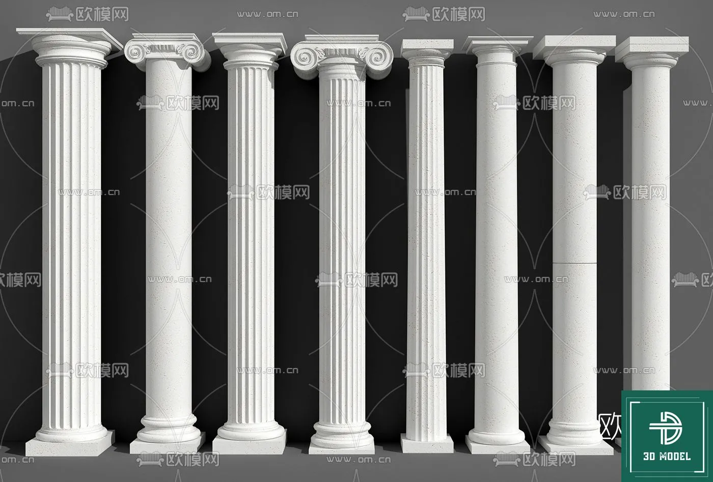 Pillar 3D Models – 3DS Max – 016 – PRO