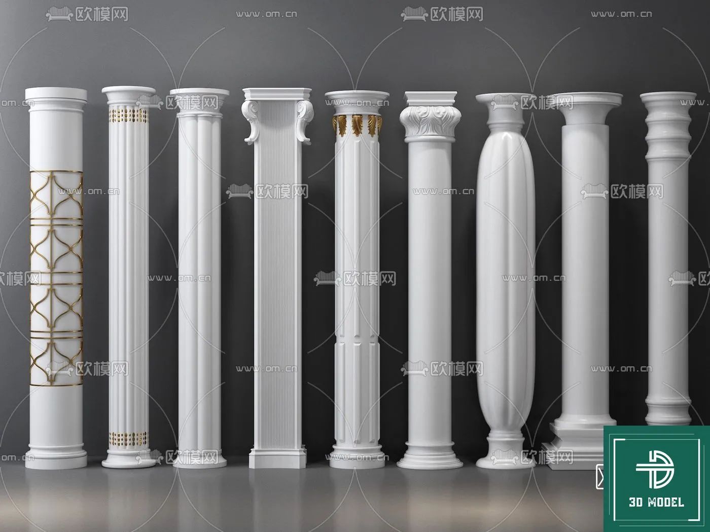 Pillar 3D Models – 3DS Max – 025 – PRO