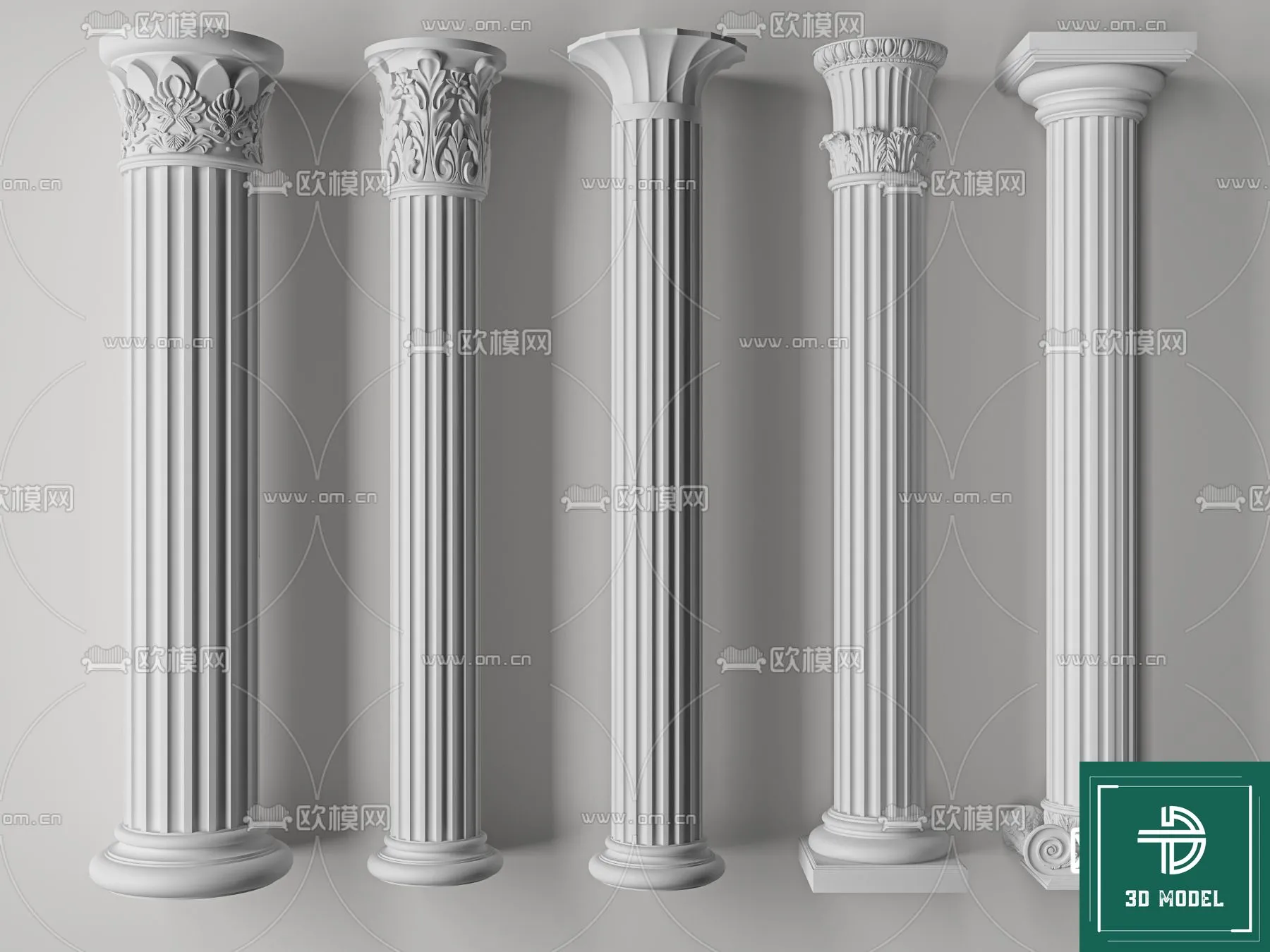 Pillar 3D Models – 3DS Max – 041 – PRO