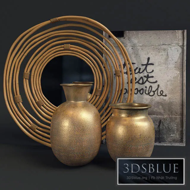 Dutchbone decorative set 3DS Max - thumbnail 3