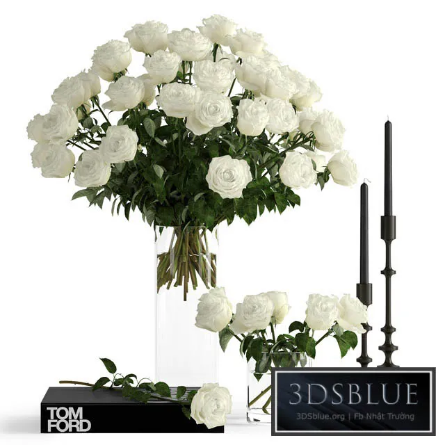 White roses 3DS Max - thumbnail 3