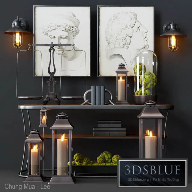 Pottery Barn Decorative Set 3DS Max - thumbnail 3