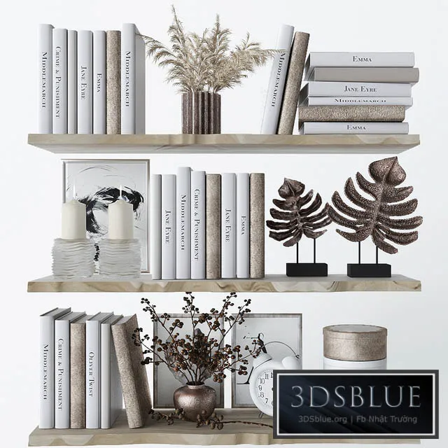 Decorative set for filling shelves 3 3DS Max - thumbnail 3
