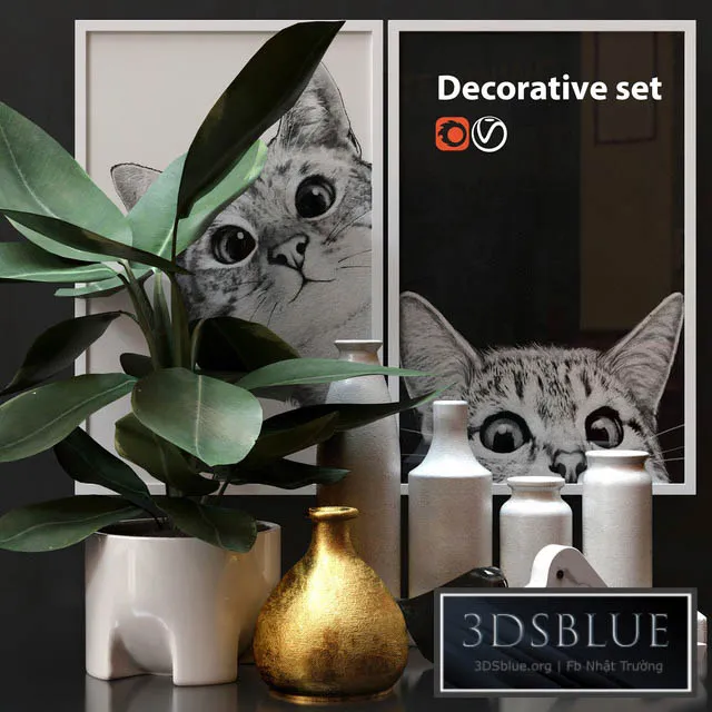 DECORATION – DECORATIVE SET – 3DSKY Models – 3038