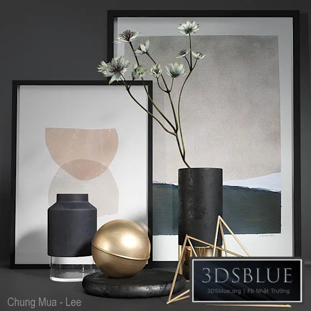 minimal decor set 3 3DS Max - thumbnail 3