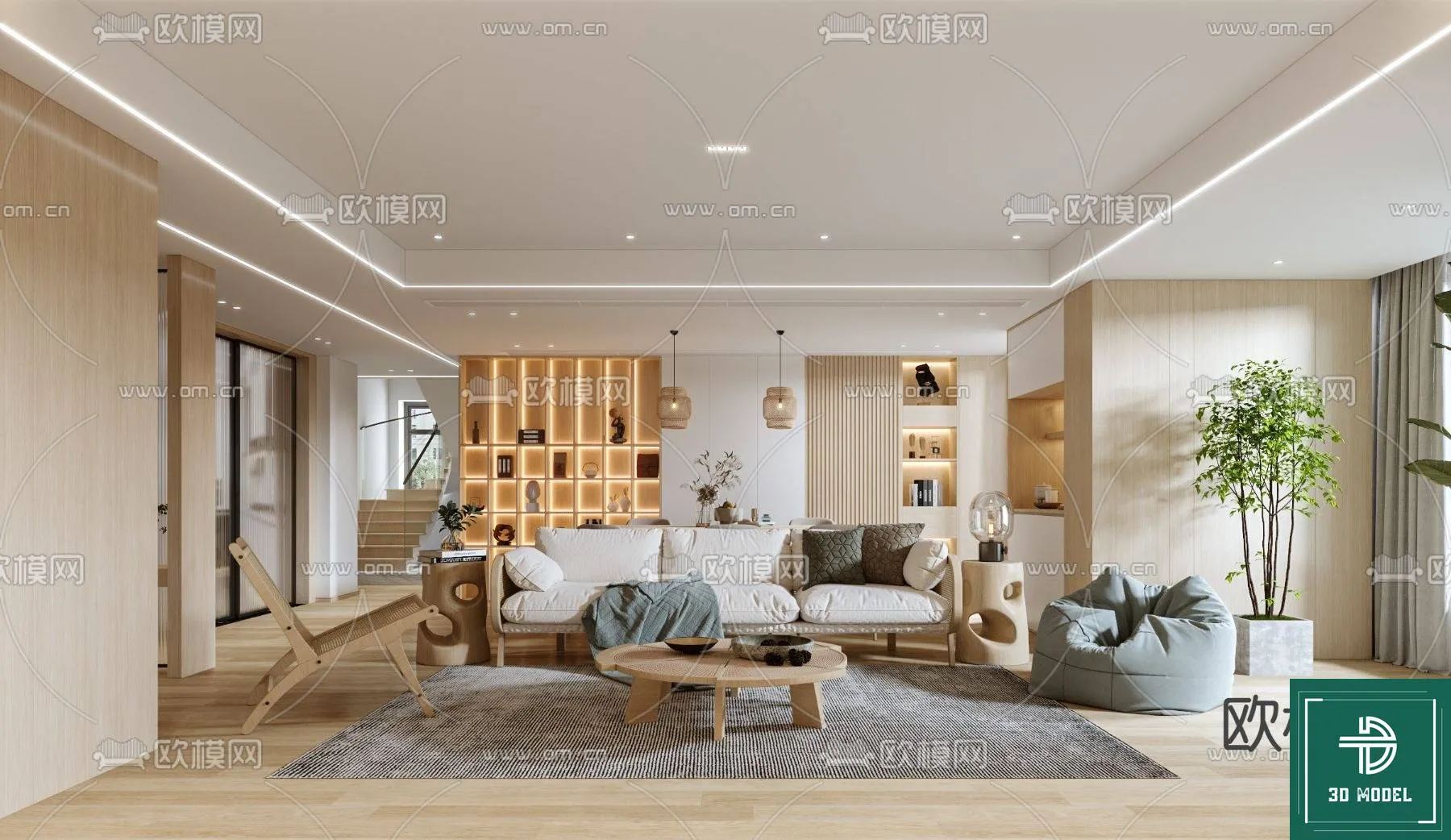 LIVING ROOM 3D SCENES – BLOCKS – 095 – PRO