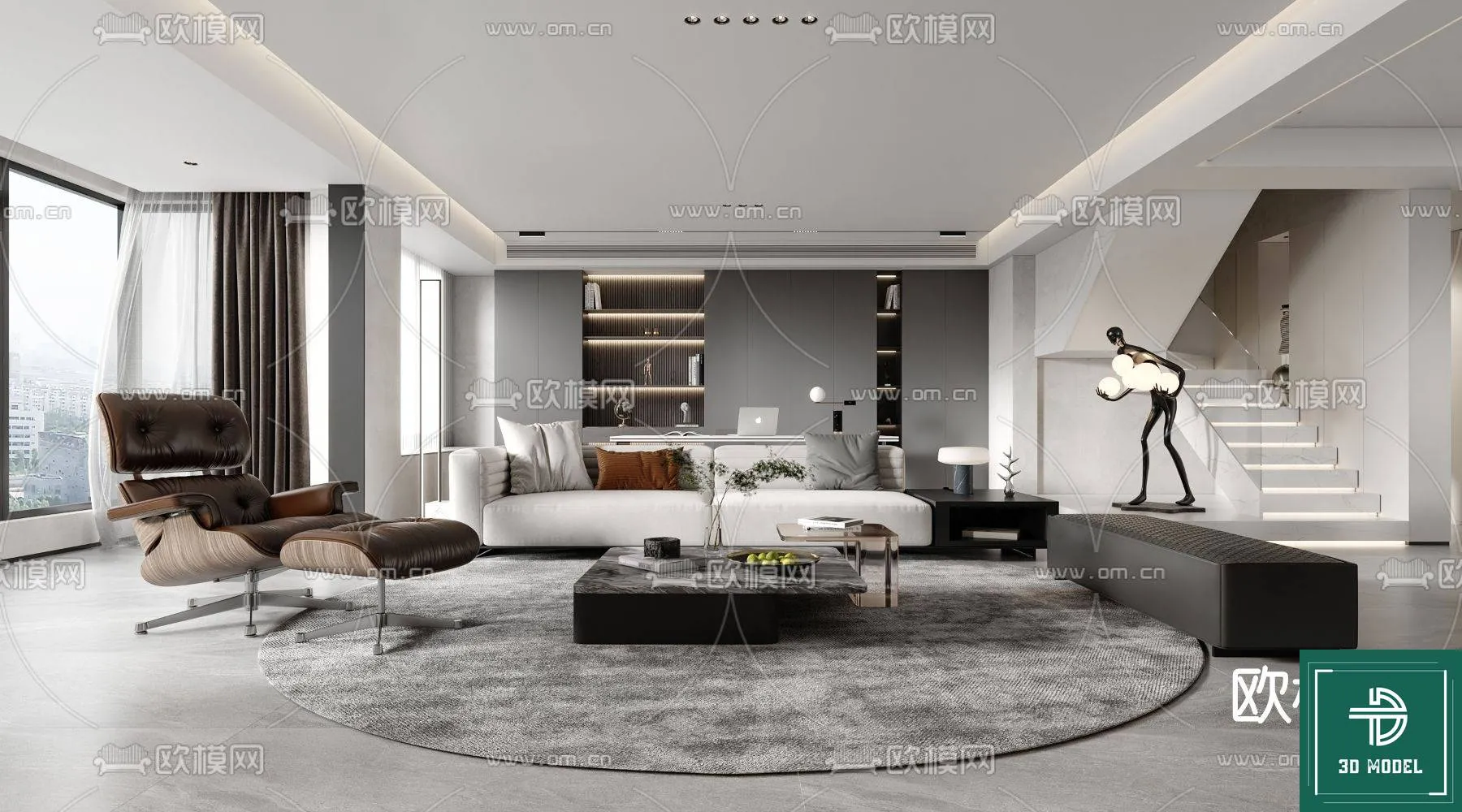 LIVING ROOM 3D SCENES – BLOCKS – 169 – PRO